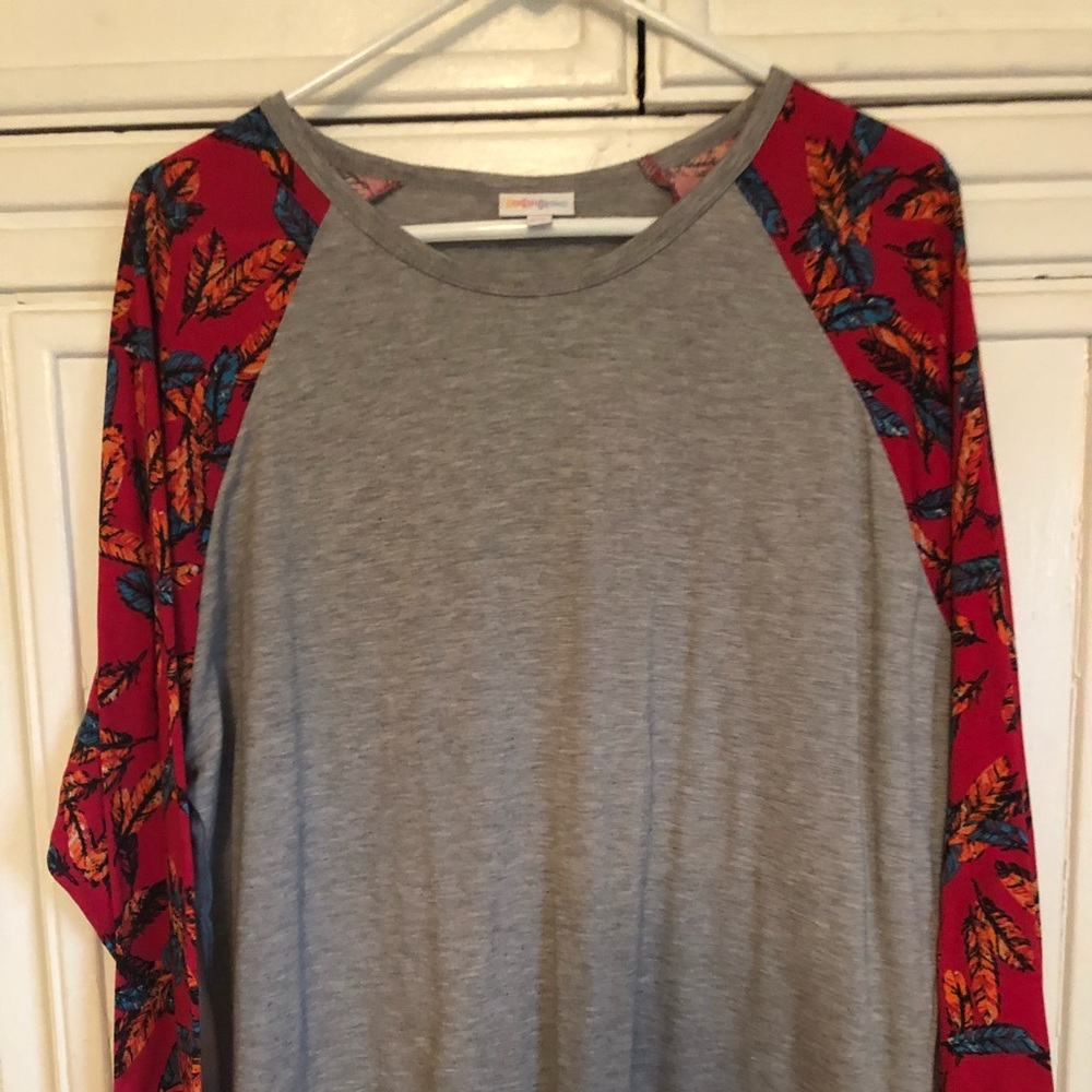 Lularoe Randy, worn once, feather shoulders